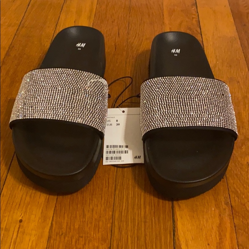 H&M Rhinestone Pool Slides *NWT* - Picture 3 of 4